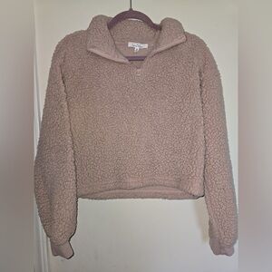 Love Tree Tan Teddy Jacket Cozy Plush Fleece